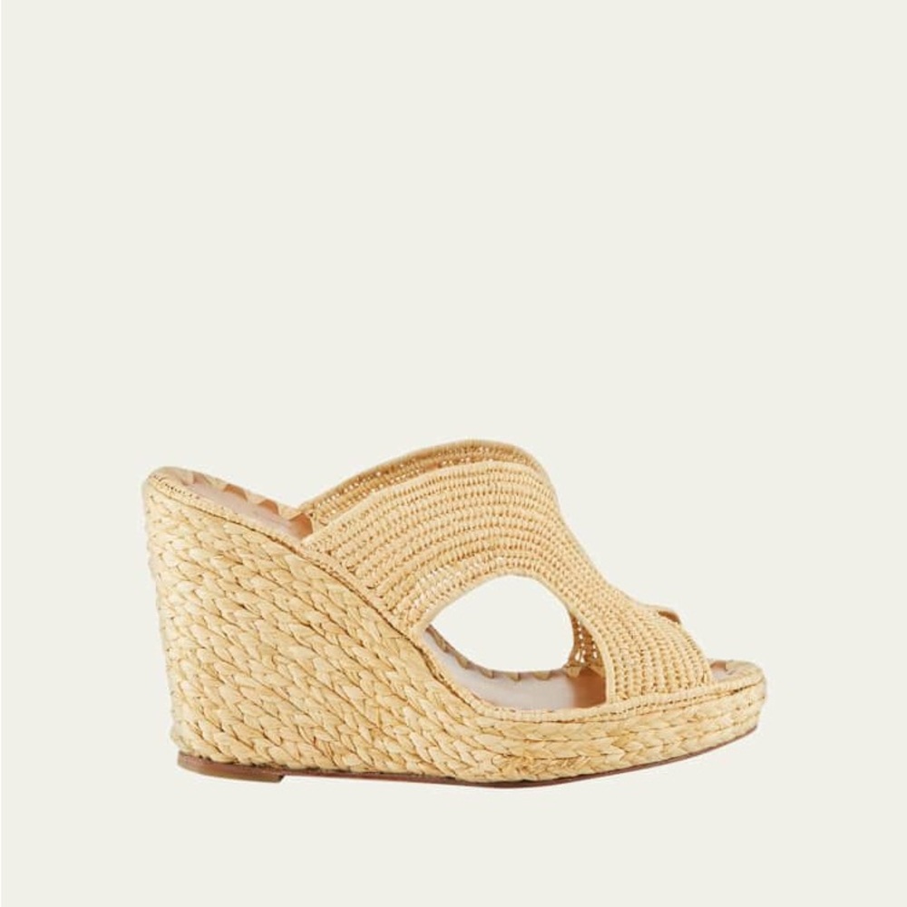 Carrie Forbes Lina Cutout Slide Wedge Sandals